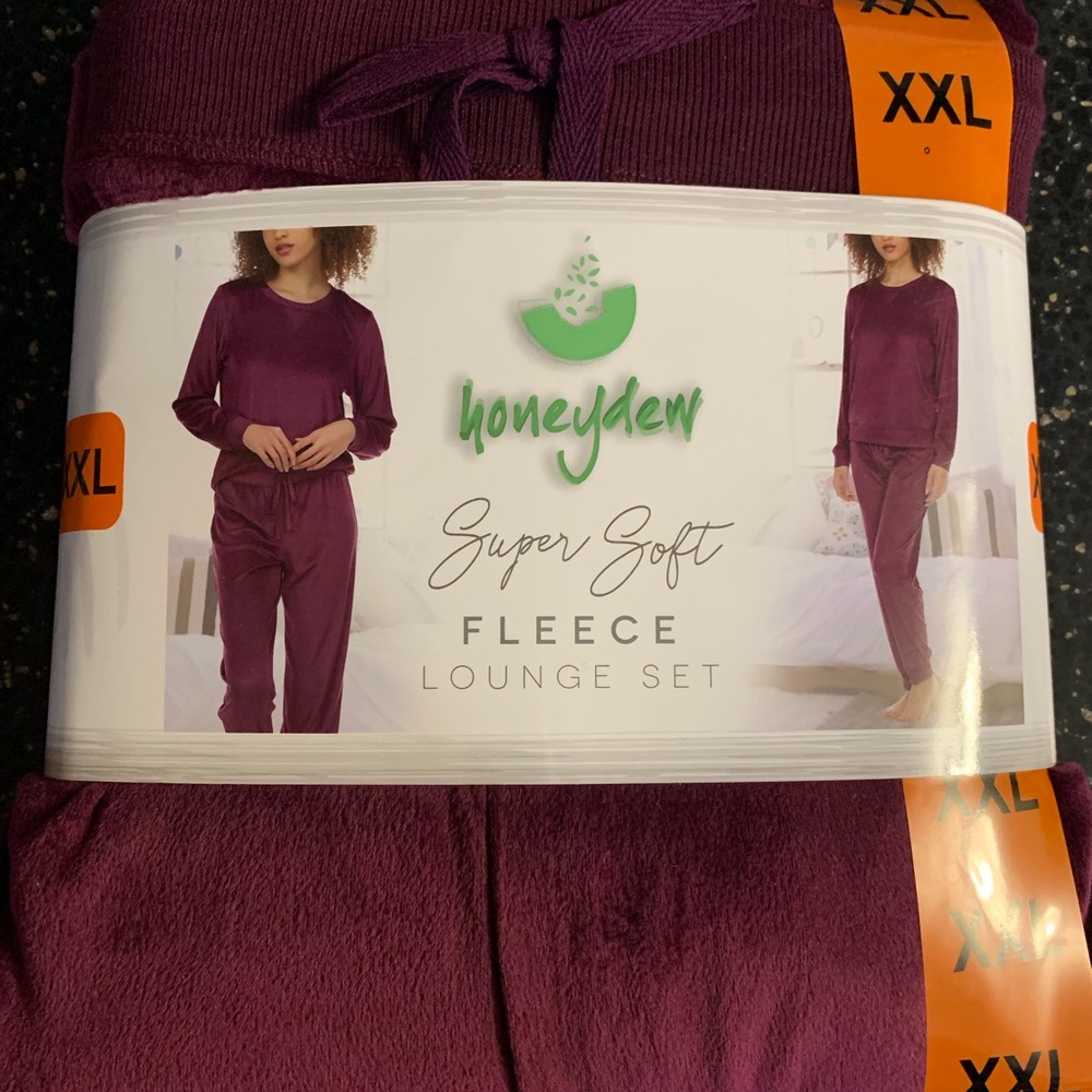 Honeydew Intimates Super Soft Fleece Lounge Set - Purple